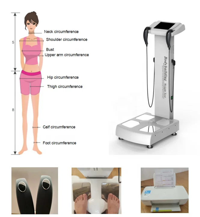 Multifrequency Control Bioelectrical Impedance 3d nls body health fat composition analyzer machine