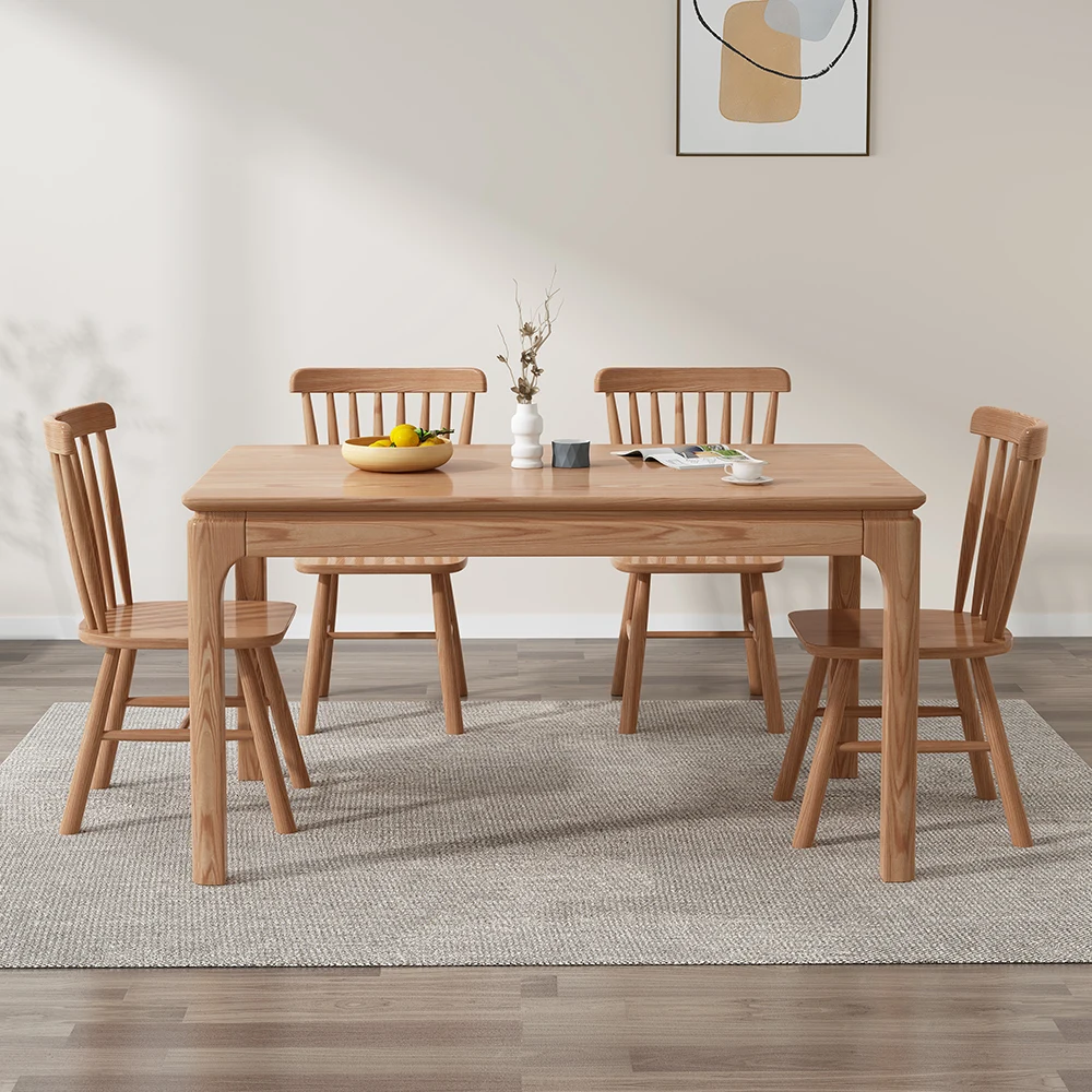 Ash Modern Luxury  Dining Tables And Chairs Set Furniture Dining Table And 6 Chairs For Pizza Shop