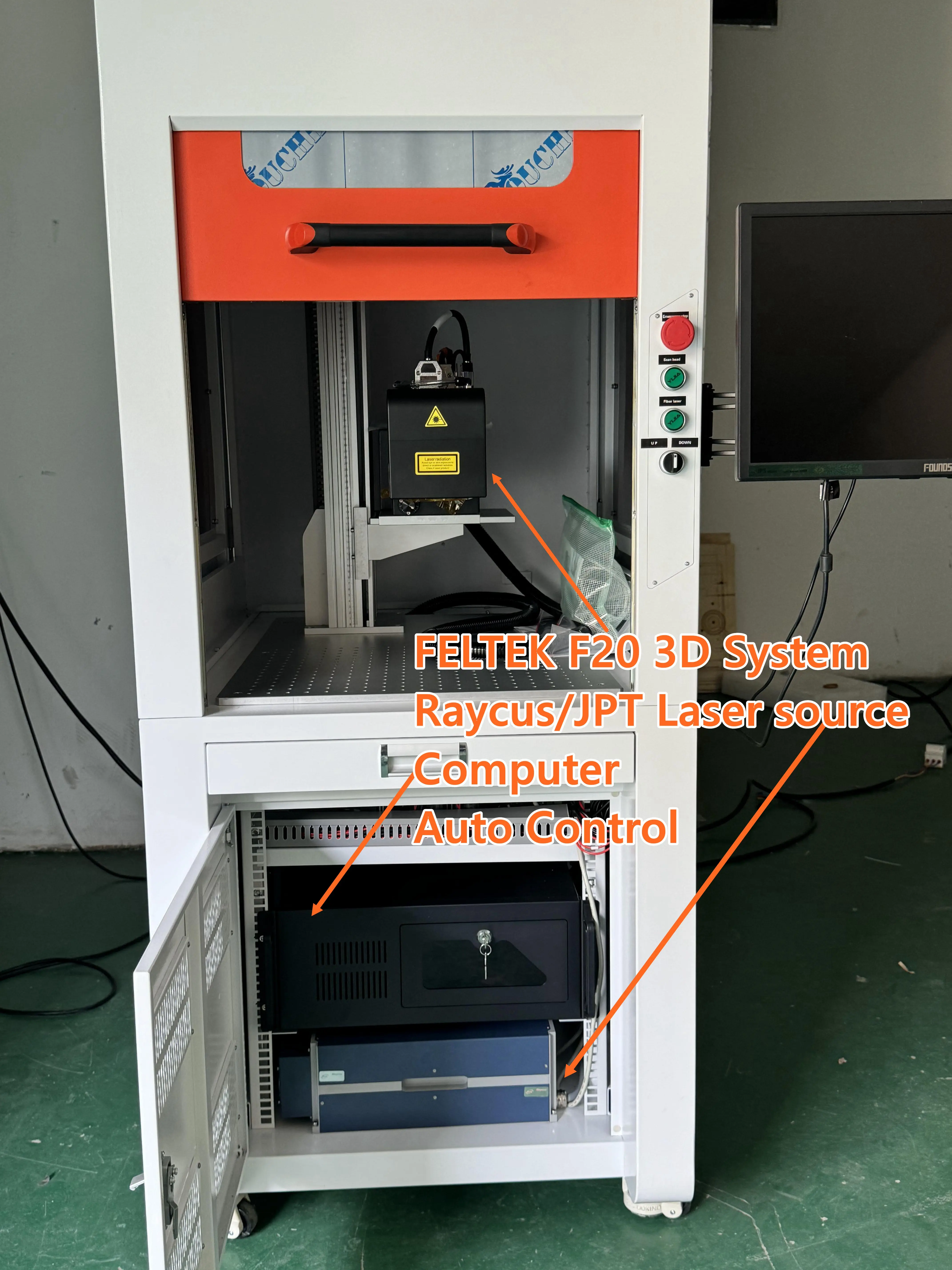2024 FEELTEK F20 60W 100W 200W Fiber Laser Deep Engraving Machine laser marking fibre laser machine