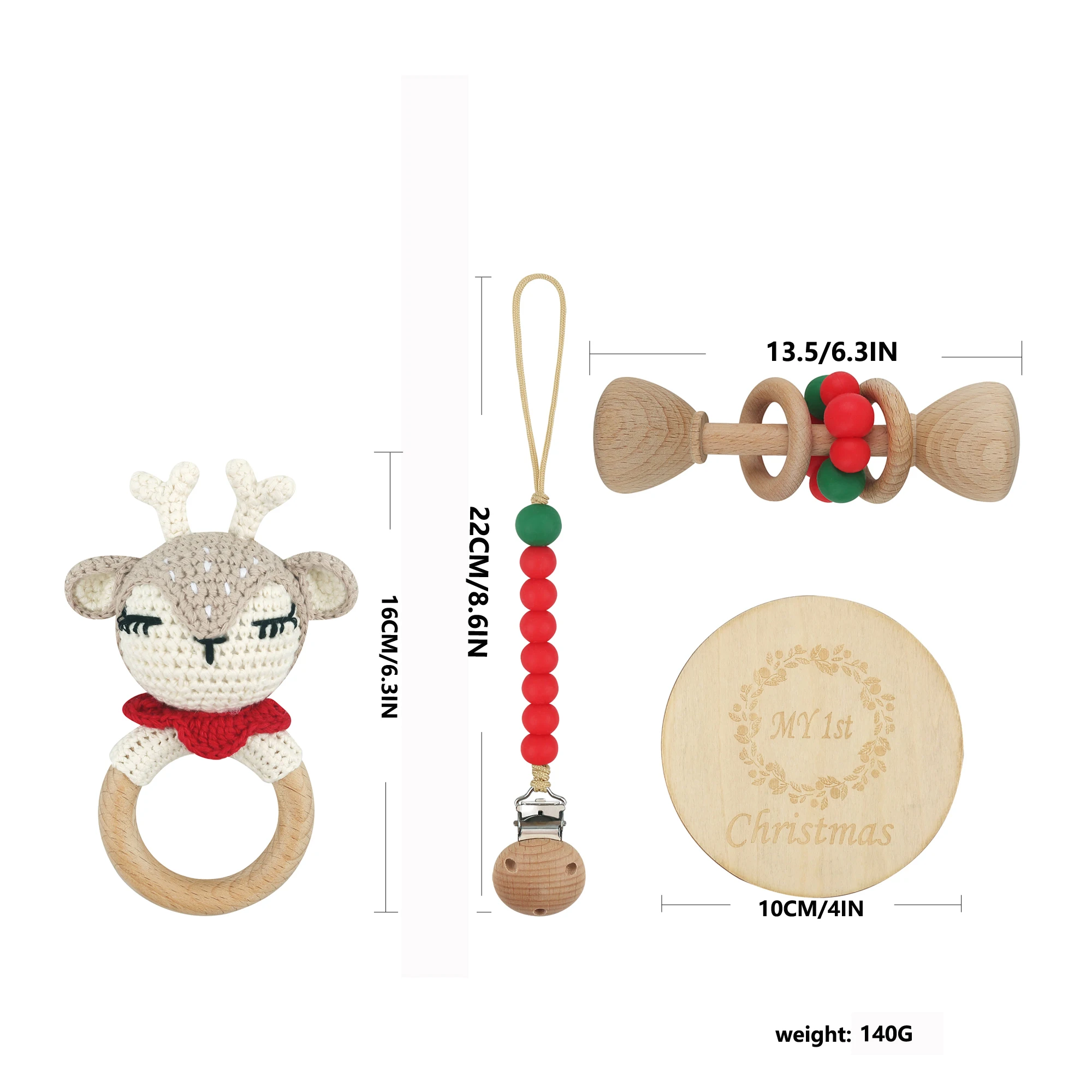 New Born Baby Gift Organic Cotton Baby Wrap Soft Bamboo Cotton Baby Swaddle Set Animal Crochet Toy