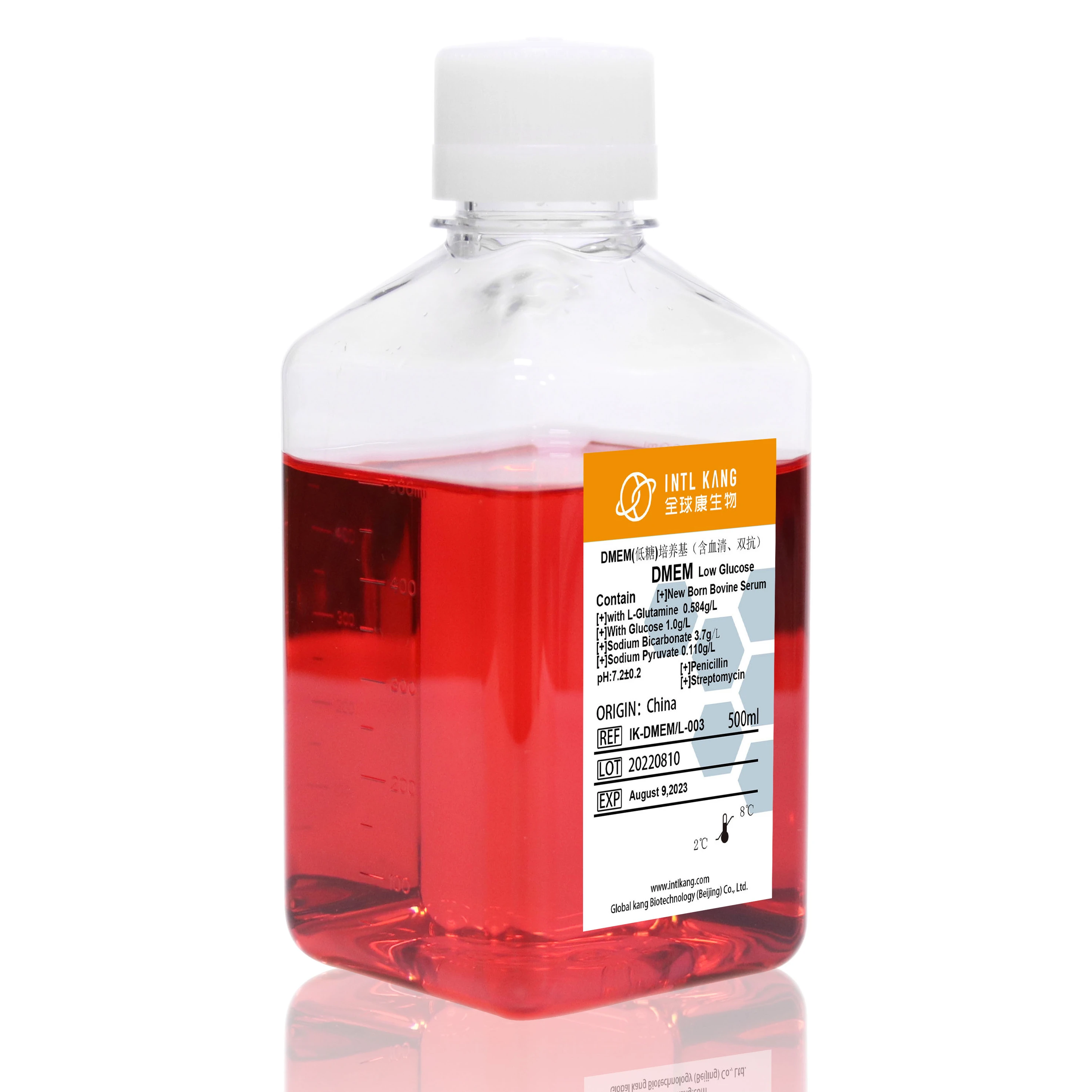 Cell Culture Media Low Glucose DMEM for Lab Research with Newborn Bovine Serum