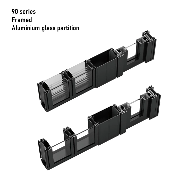 High Quality Portable Black Glazed Planter Partition System Room Divider Partition