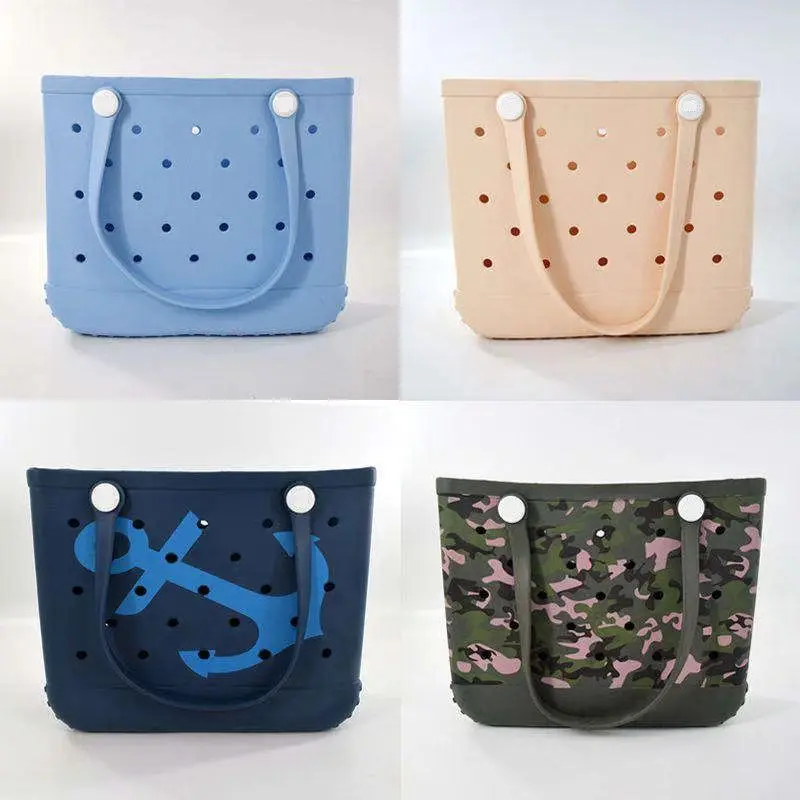 Hot Selling Eva Beach Tote High Quality Tote Beach Bag Silicone Large Beach Bag Luxury Shopping Bag For Women