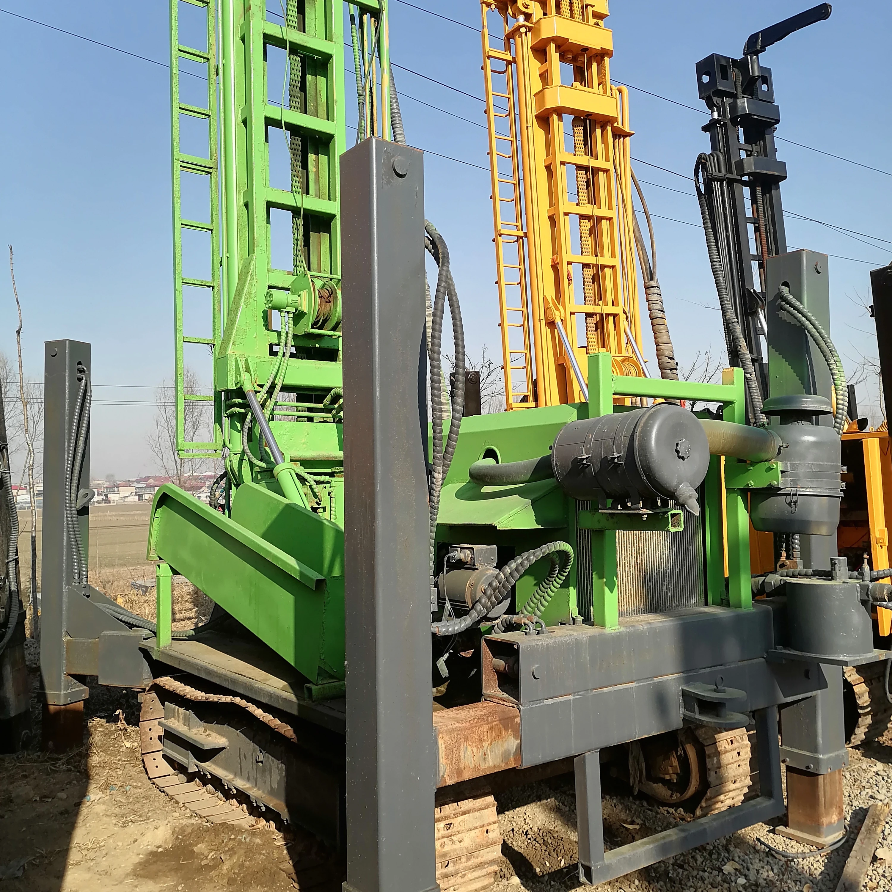 300m second-hand 6.6m tower water well drilling rig used borehole machine borewell drilling rig