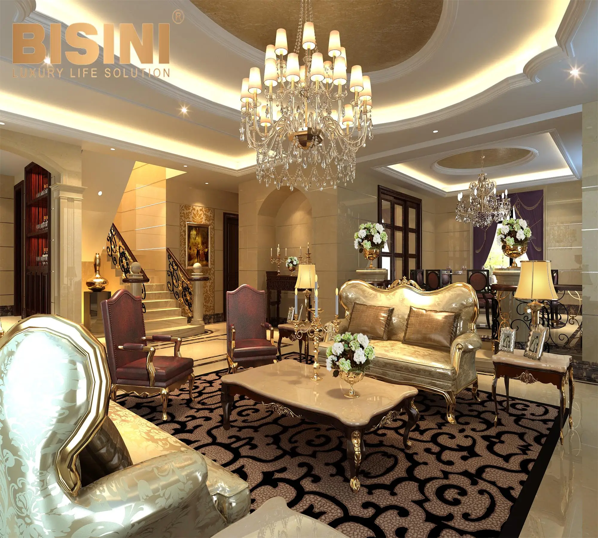 3D Max Visualization Architecture Rendering European Style 3D Design Service With Complete Materials