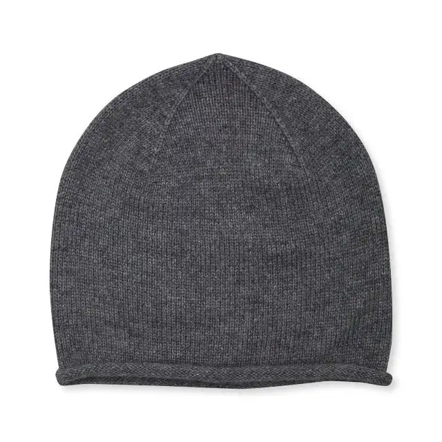 roll edge plain knit luxurious winter warm cashmere beanie for unisex