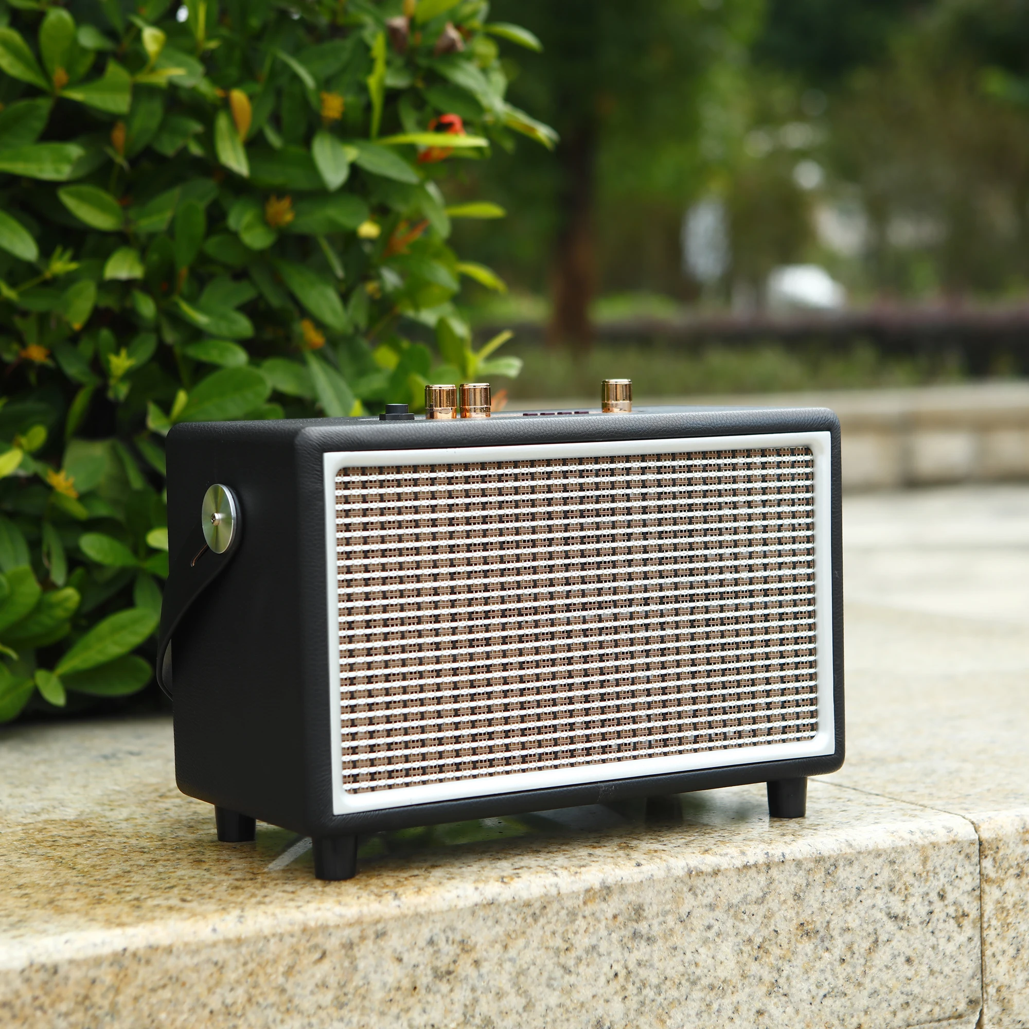 Home Audio Sound System Portable Retro Vintage Speaker Wooden Vintage Style for Home Office Outdoor