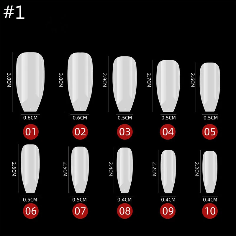 HOT selling Factory directly selling 500pcs/bag ballet nail full false tips