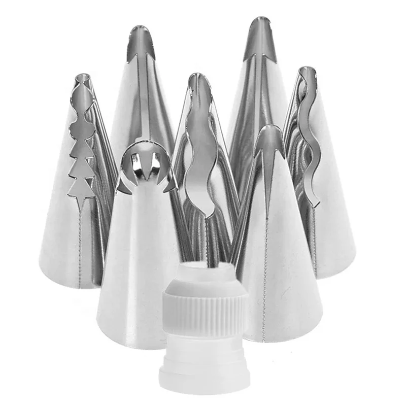 YABEICHU Popular 18pcs/set Stainless Steel Skirt Dress Cake Nozzle Cupcake Icing Piping Tips Cake Decorating Tools