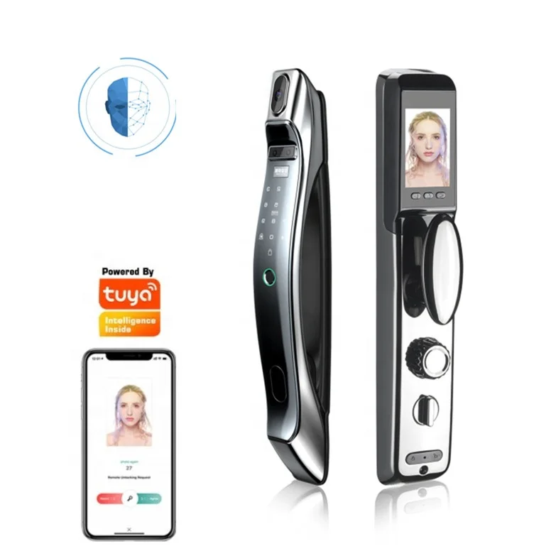 face recognition smart digital fingerprint wireless access automatic combination door smart lock camera