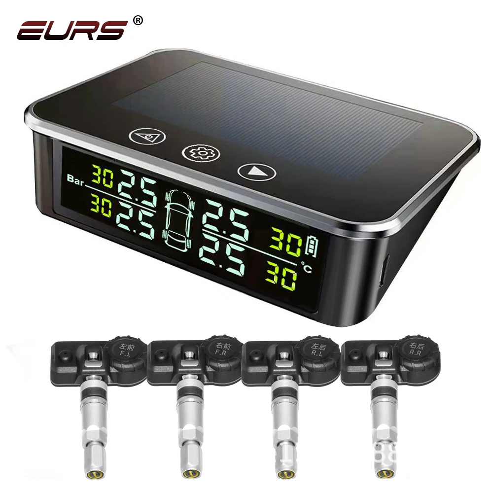 2022 New Arrival Wireless Car Tire Pressure Monitoring System Solar External Internal Universal TPMS