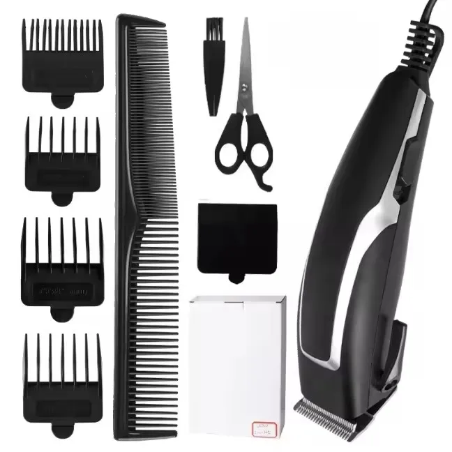 Hot Sale Professional Barbers Shop Professional Wired Hair Clippers Customizable Plug Multi Best Hair Cutting Machine For Men