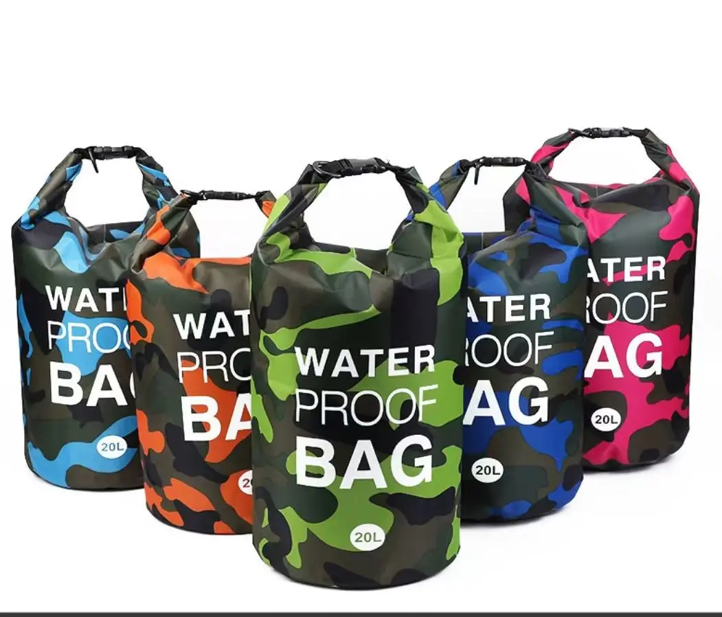 Waterproof Outdoor Water Bucket Drift Bag, Swimming Beach Bag Mountaineering and Cycling Camouflage Bag, PVC Luxury JIA GL 01