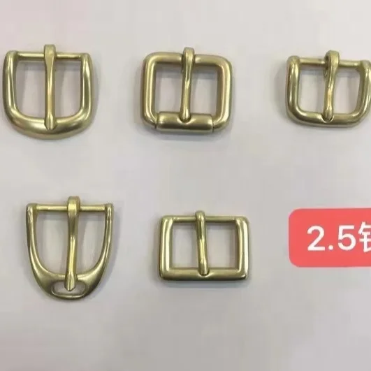 New style customizable solid brass buckle for men and women