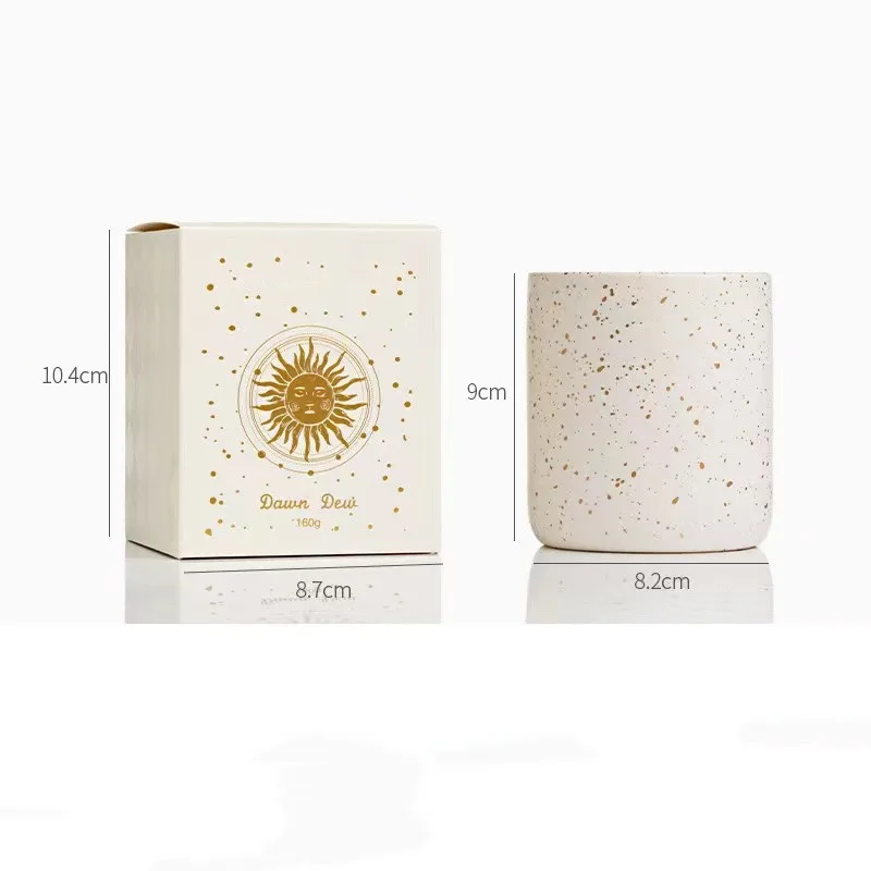 Hot selling wholesale starry sky ceramic jar customize private label soy wax scented candle