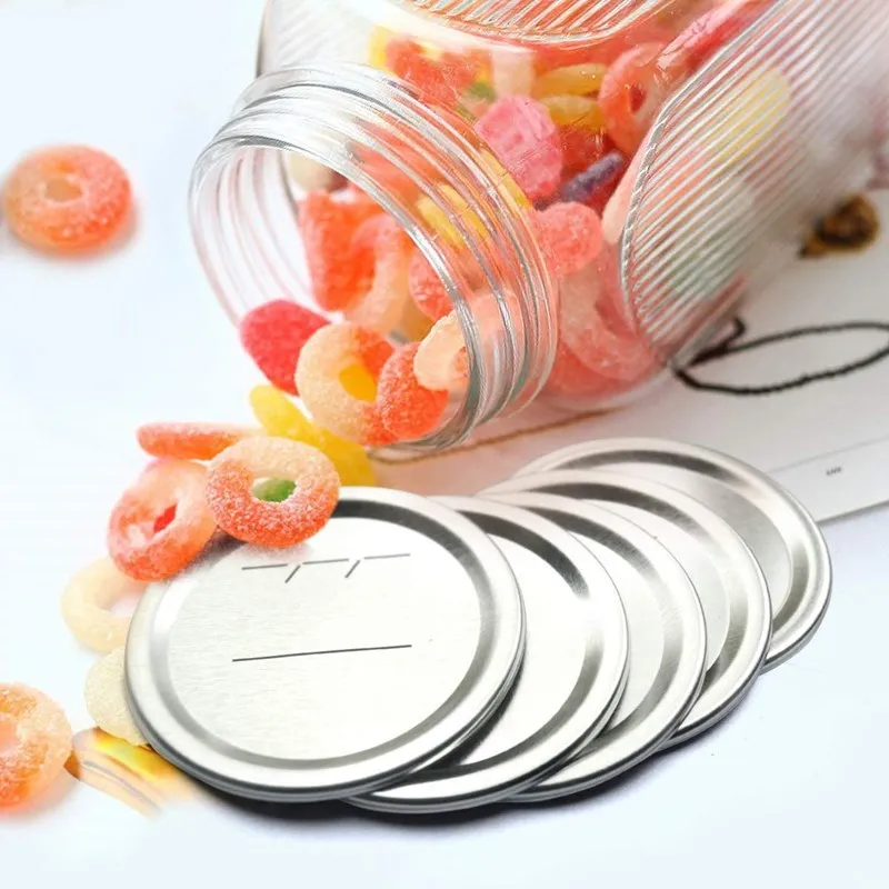 
Canning lids 70mm 86mm width mouth mason jar bands and lids with silicone 