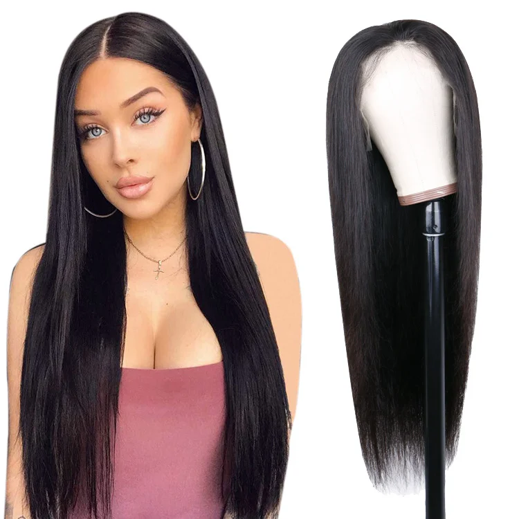 Cheap Wholesale Human Hair Lace Front Wigs Straight Full HD Lace Frontal Wigs for Black Women Glueless Lace Closure Wigs