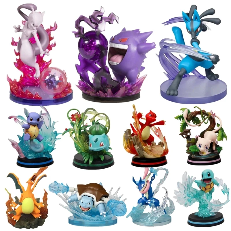 15-20cm anime Detective GK Gengar Umbreon Espeon Greninja PVC Action Figure Toys Collection Model Gifts