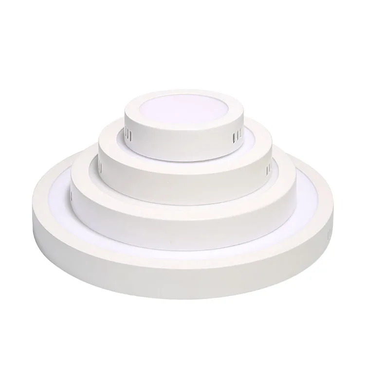 Energy-saving Metal Housing Round Panel Light 6w12w18w24w Surface Mount Led Panel Downlight
