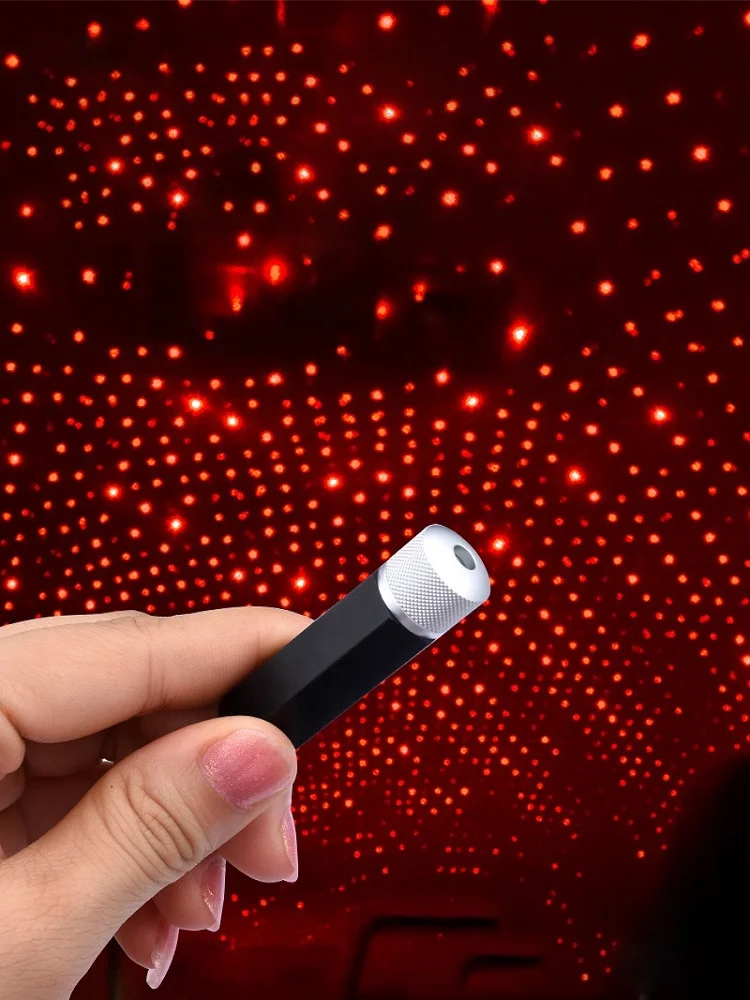 RUTENSE Universal USB LED Star Projector Neon Atmosphere Ambient Lamp Car Roof Interior Light laser