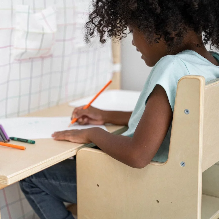 Montessori Waldorf Style Modern Wood Playhouse Plywood Indoor Children Playhouse Toys Rack With Blackboard