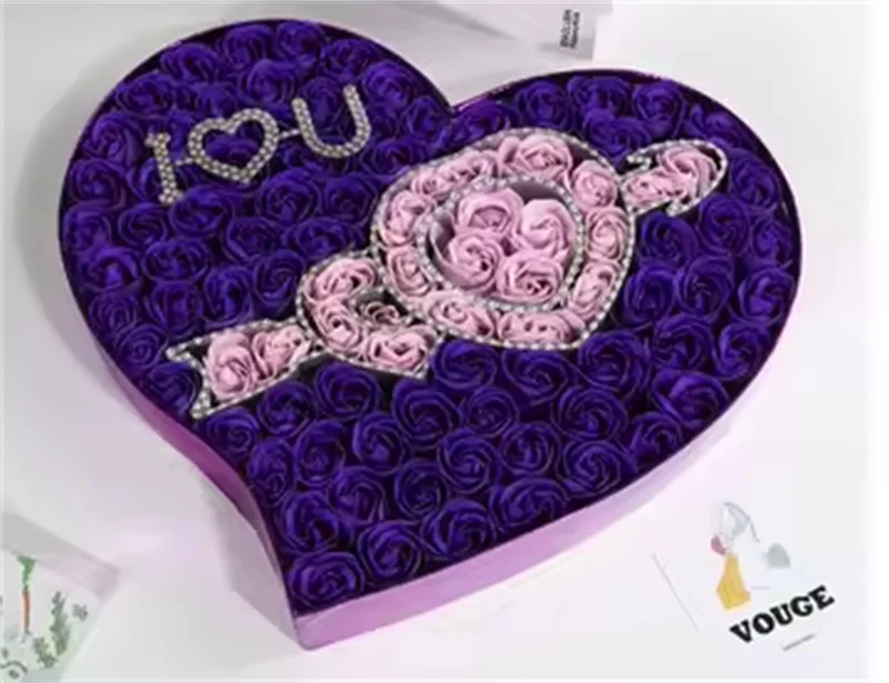 Love 100 Forever Rose Pink Eternal Romantic Valntines For Her Imprint Handmade Preserved Real Flowers Valentines Day Gifts