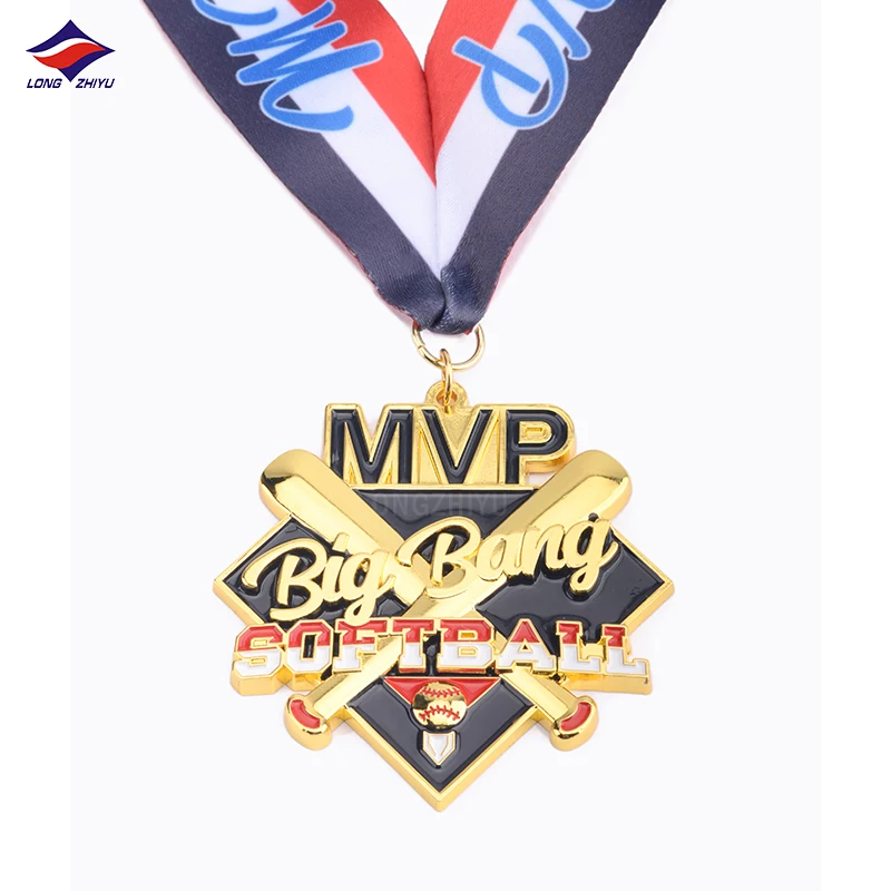 Longzhiyu metal sport medal maker custom wholesale baseball champion medals gold basketball hockey badminton cricket medals