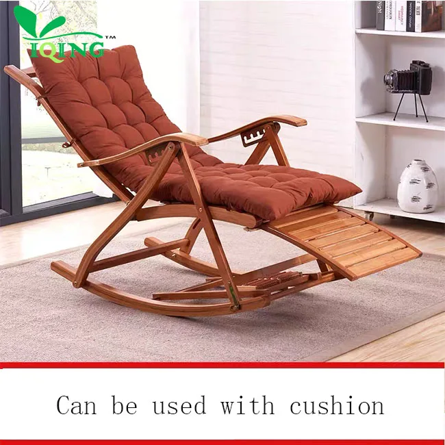 Rocking balcony household leisure folding adult elderly lunch break living room wood living room folding rocking dining chairs