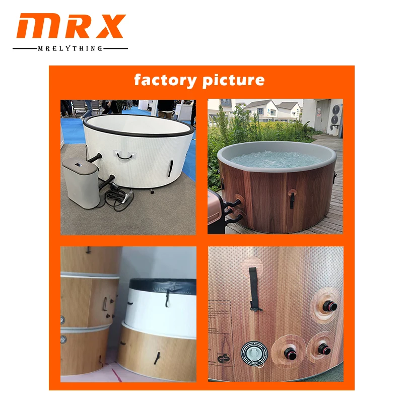 MRX high quality wholesale massage foldable 220v /110v hot water pools tub inflatable jacuzzi hot spa tub