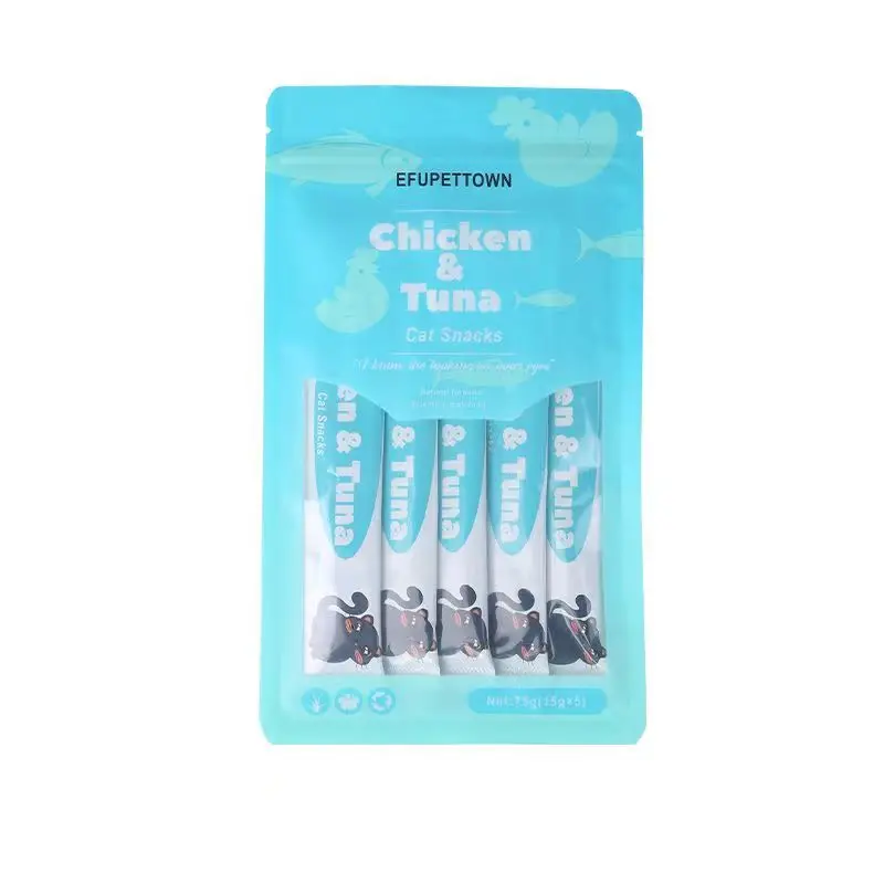 Оптовая продажа закуски для кошек 15 г лосося куриного тунца полоски угощения