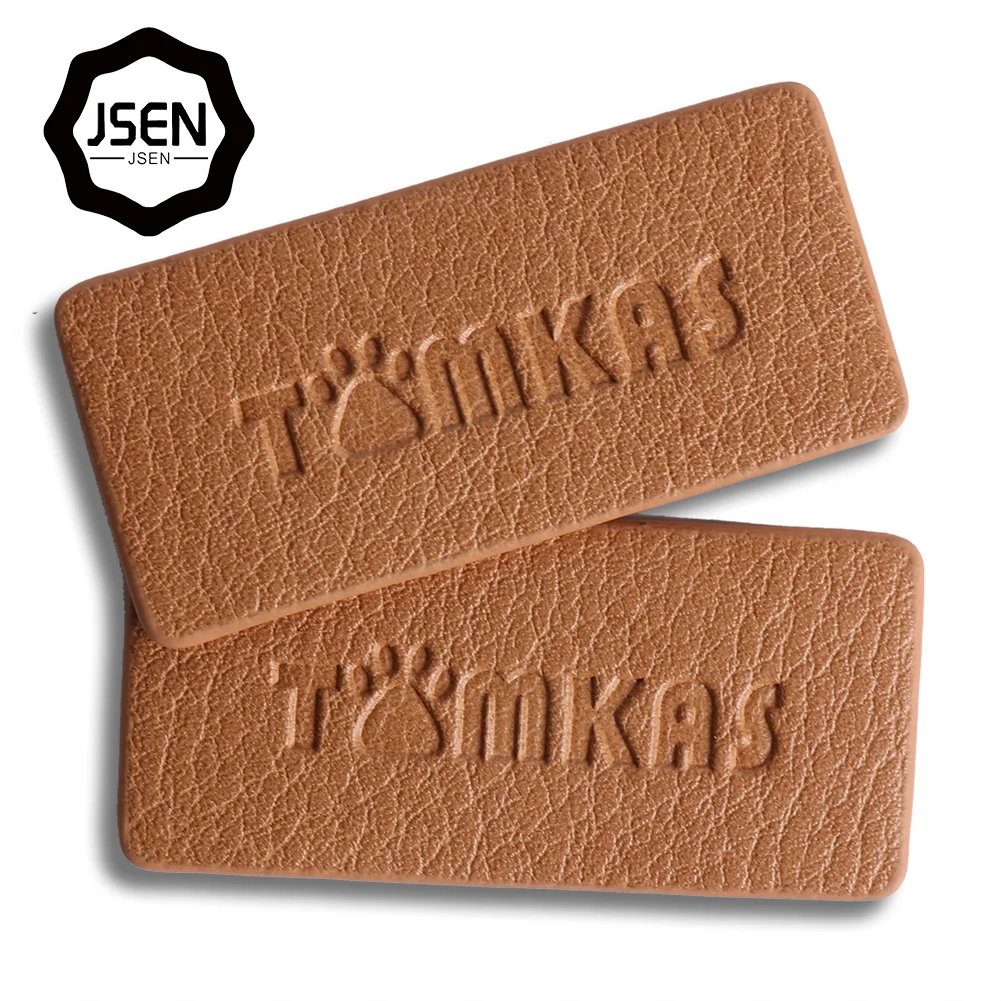 Factory direct sales custom leather leather leather label trademark jeans label cowhide trademark