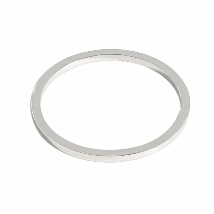 Hotsale flat small rings jewelry women 18k gold ring sterling silver 925