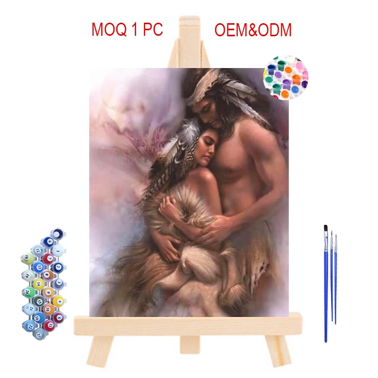 
Hot selling cheap nude couple painting DIY by numbers decoration factory direct sale preferential wholesale price 