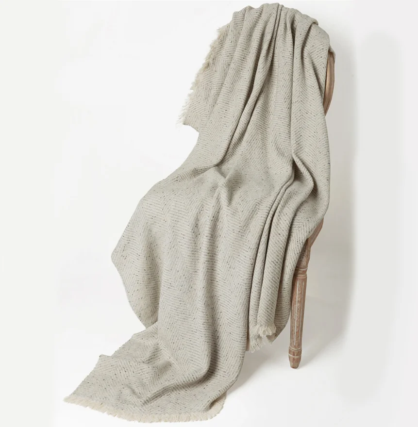 2024 new arrival autumn winter warm pure wool check scarf Knitted striped colorful dots patterns blanket tassel shawl kashmir