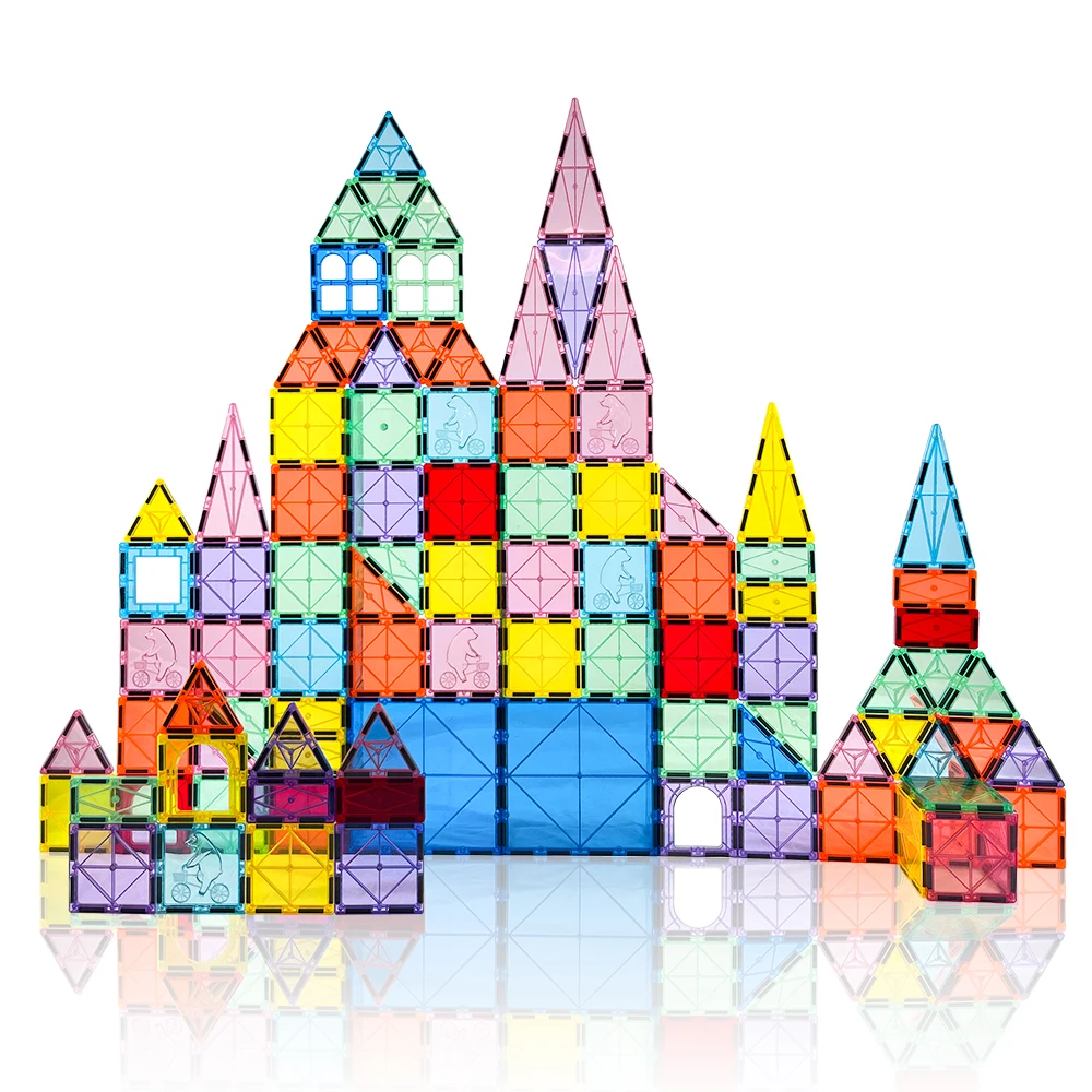 Shinlecobe High Quality 120Pcs 3D Blocks ABS Plastic Magnetic Building Blocks for Kids Magnetic Toy Building Blocks