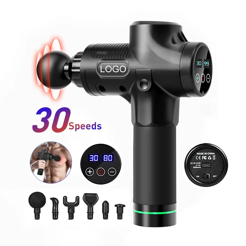 30-Speed Professional Full Body Massage Gun Deep Tissue Relief with Soothing Whacking Vibration Brushless Motor