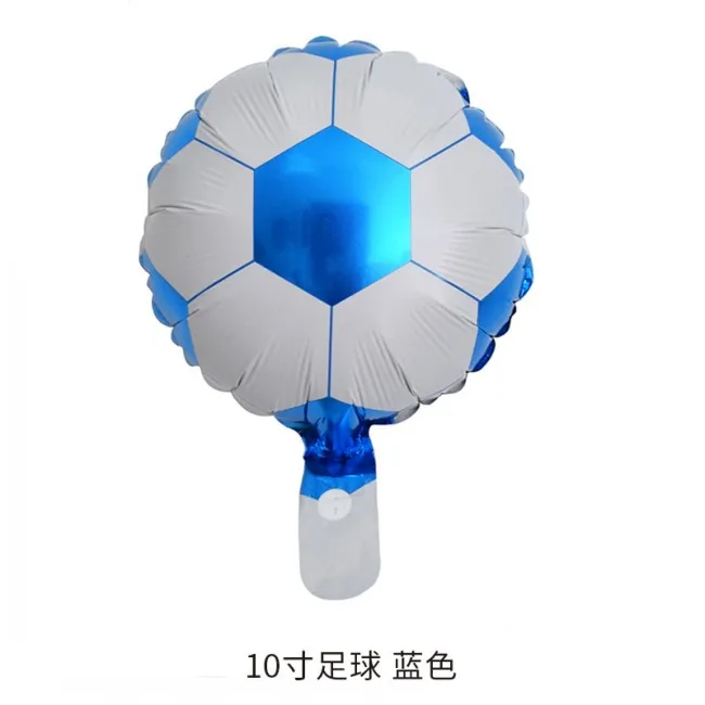whole sale 10 inch black red blue football foil balloon mini soccer balloon for sport meeting party decoration