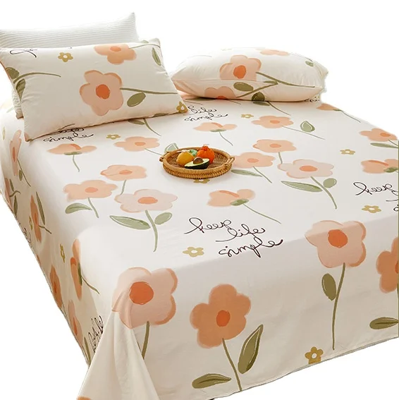 Hotel Quality Quilt Cover Bedding Set American Style Polyester Filled Fitted Sheets for Home or Hospital Use