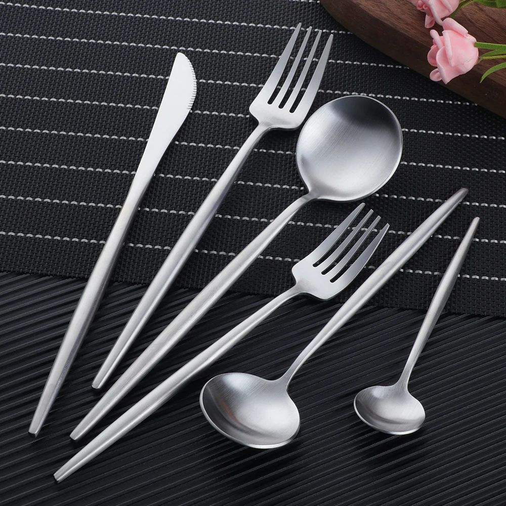 Wholesale 6pcs Knife Spoon And Fork Set Bulk Gold Cutlery Set