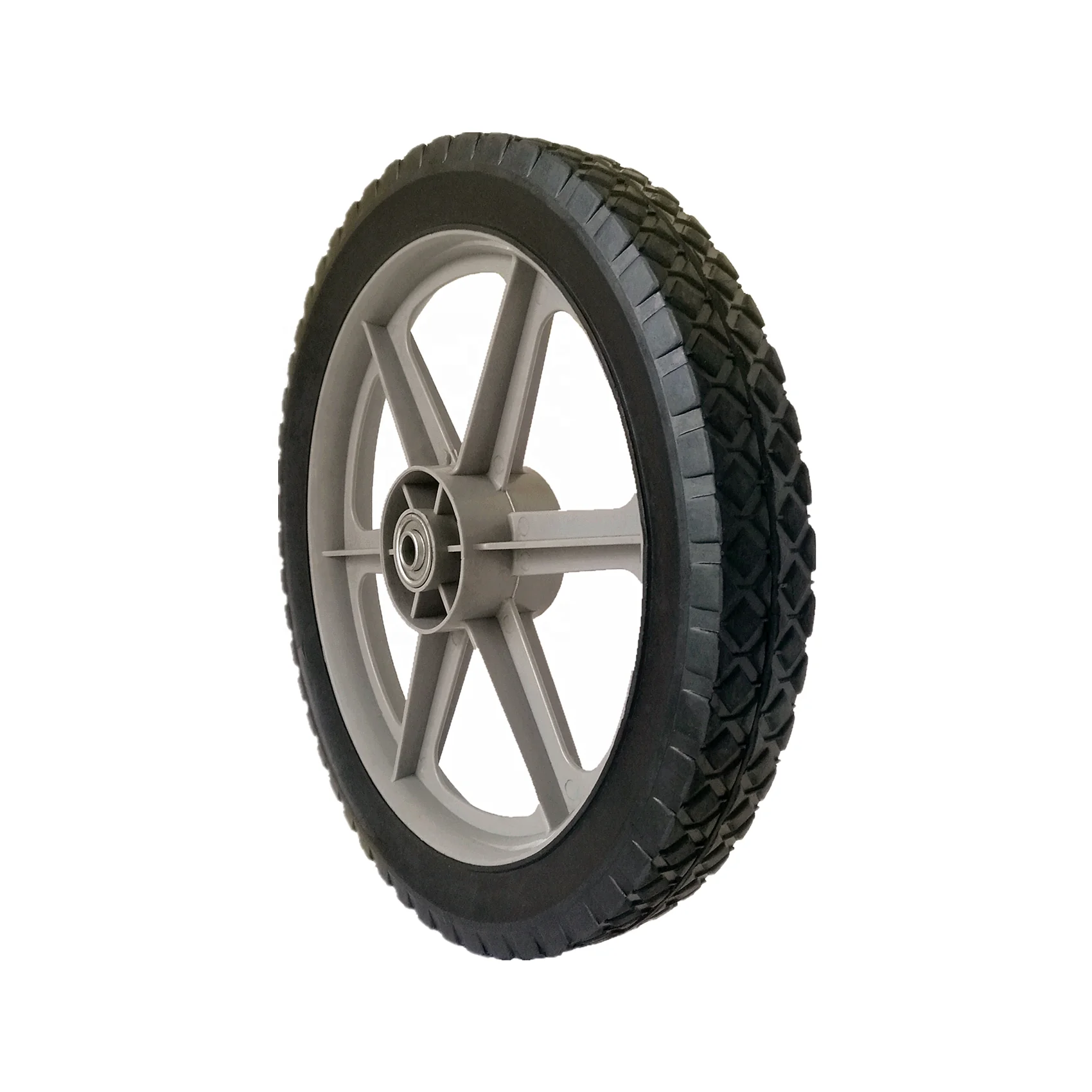 14 inch solid rubber tires with rims