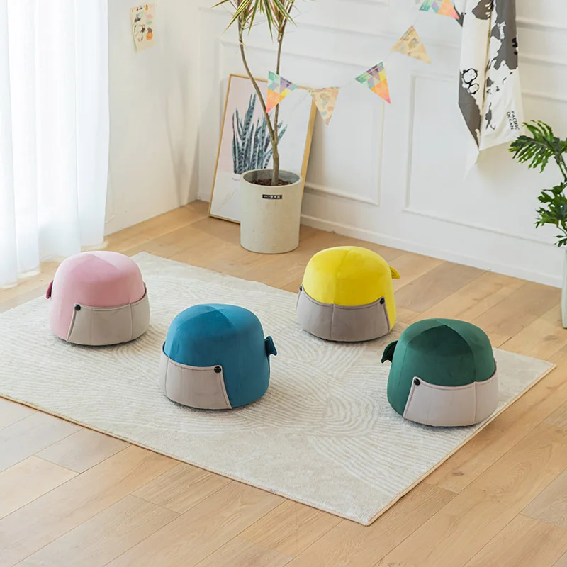 Li&Sung 20185 Fashion Design Comfortable Fancy Children Wood ottoman pouf Animal Stools