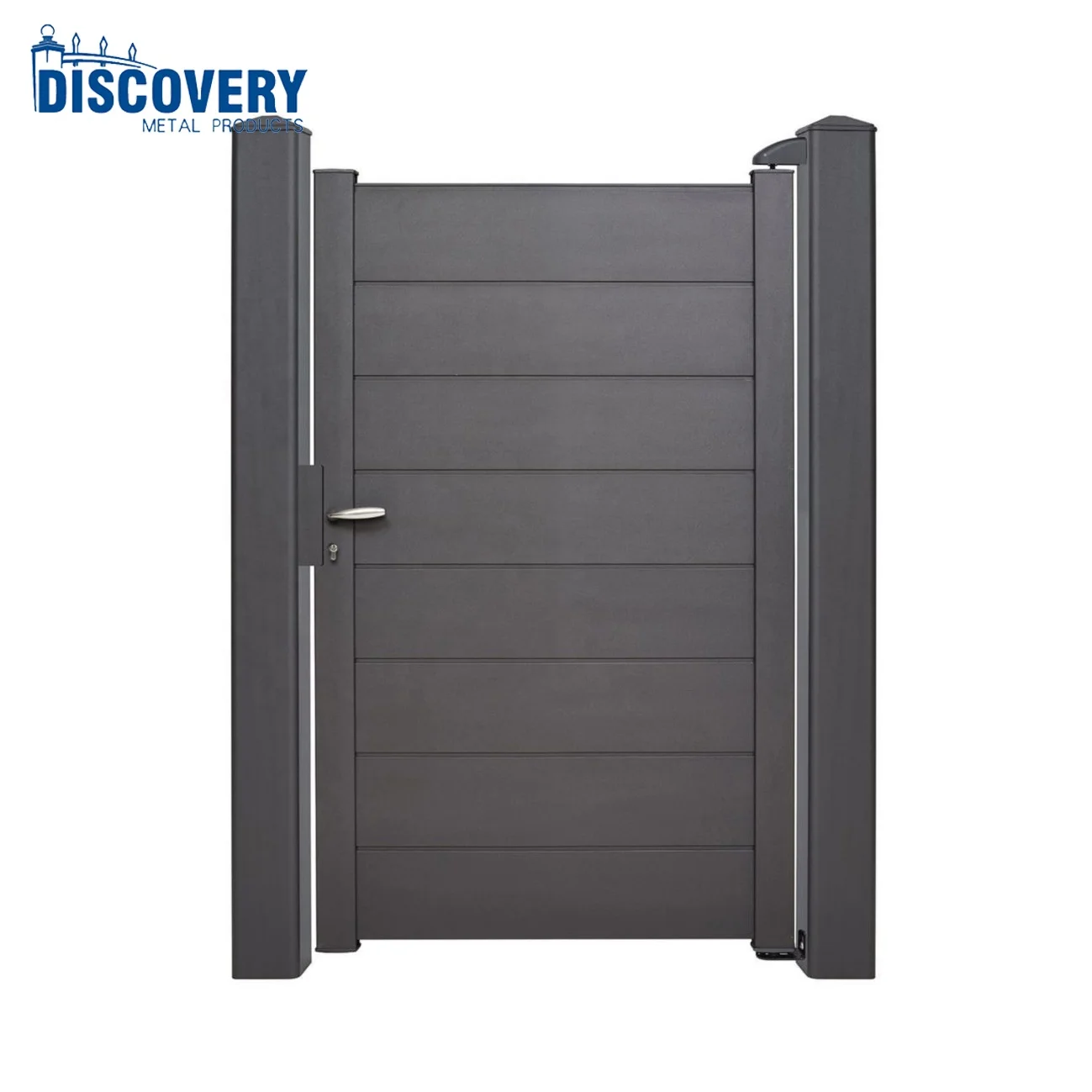 Custom Modern Walkway Gate Aluminum Single Swing Gate Electric Passageway Grille Gate for houses