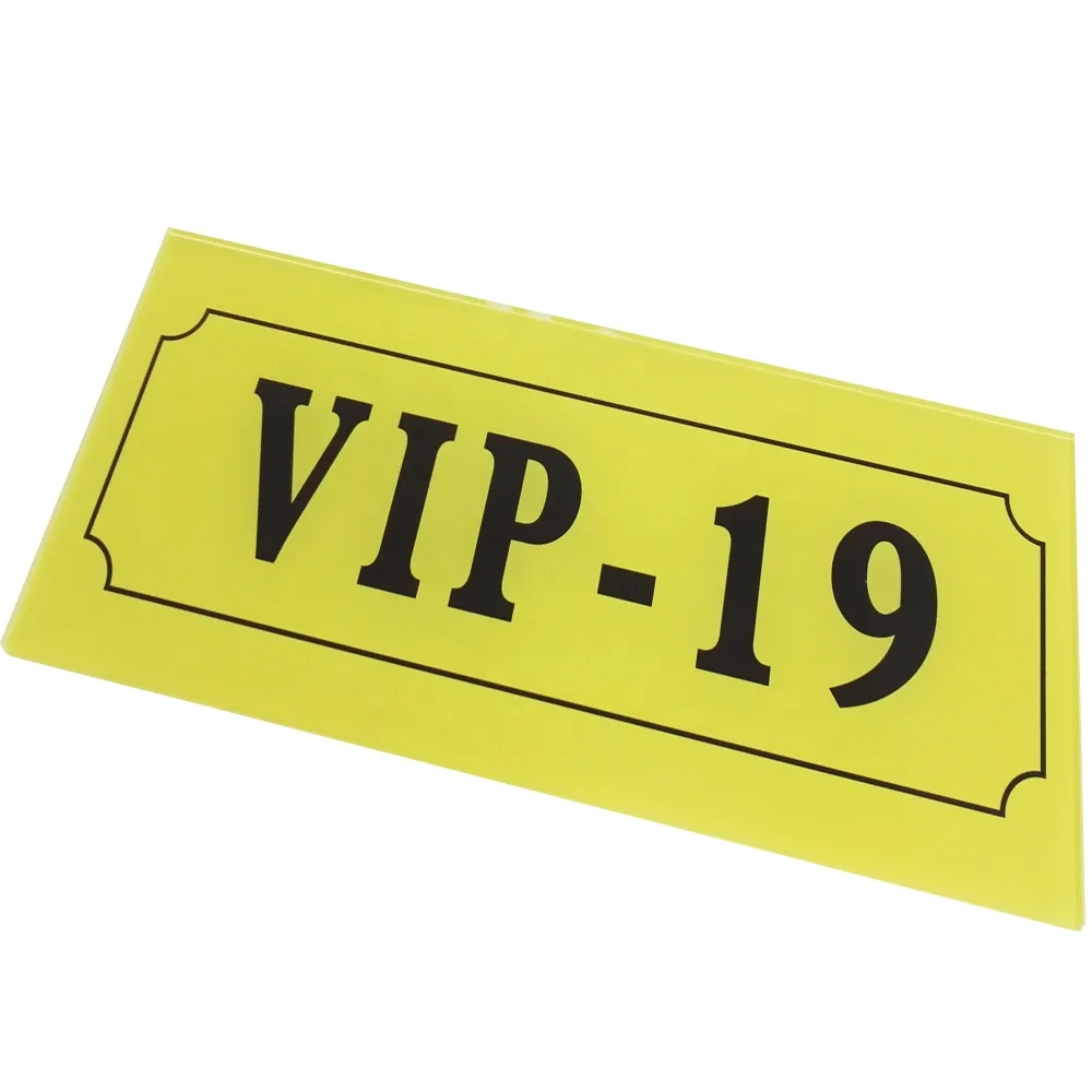 2024 custom UV printed acrylic hotel room number signs