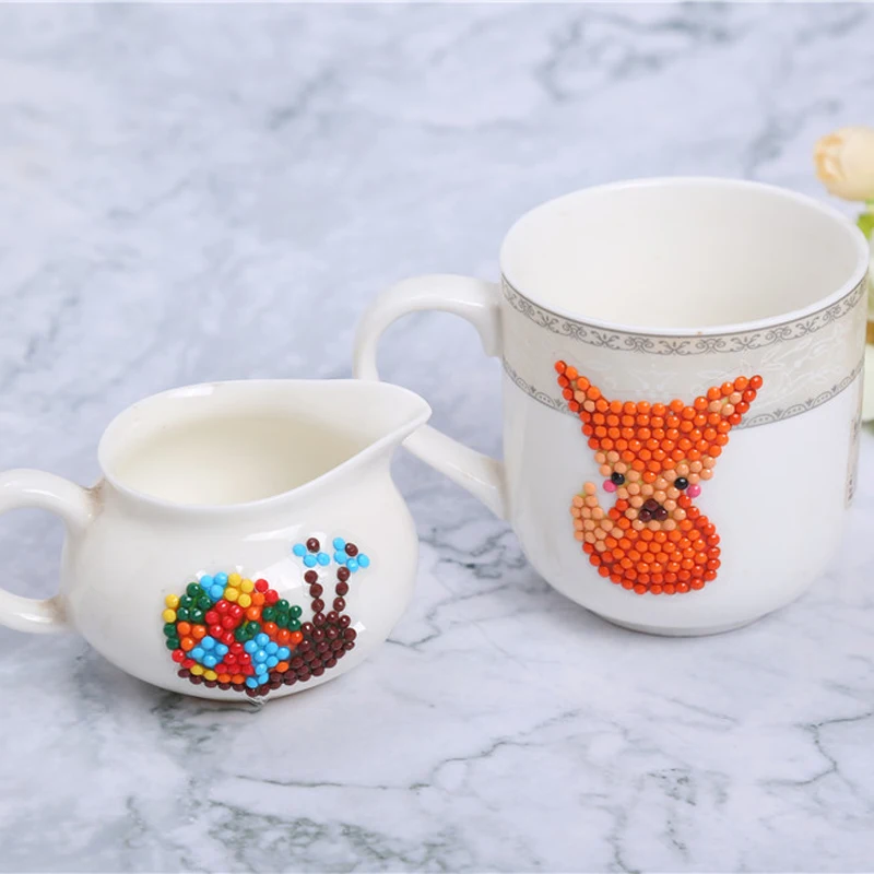Wholesale Child Diamond Cartoon Animal Squirrel Rabbit Deer Mosaic Sticker,Cup Refrigerator Mobile Phone Free Stickers