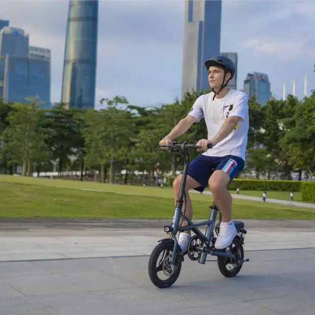 Yeasion Hot Sale Cheap Mini 14 Inch Foldable Electric Bike 36V 7.8Ah Full Suspension Electric City Bike Folding Electric Bicycle