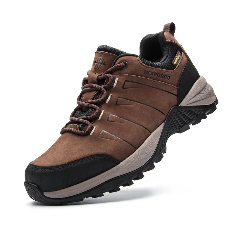 HOTPOTATO featured 100% waterproof nubuck premium leather outdoor hiking shoes