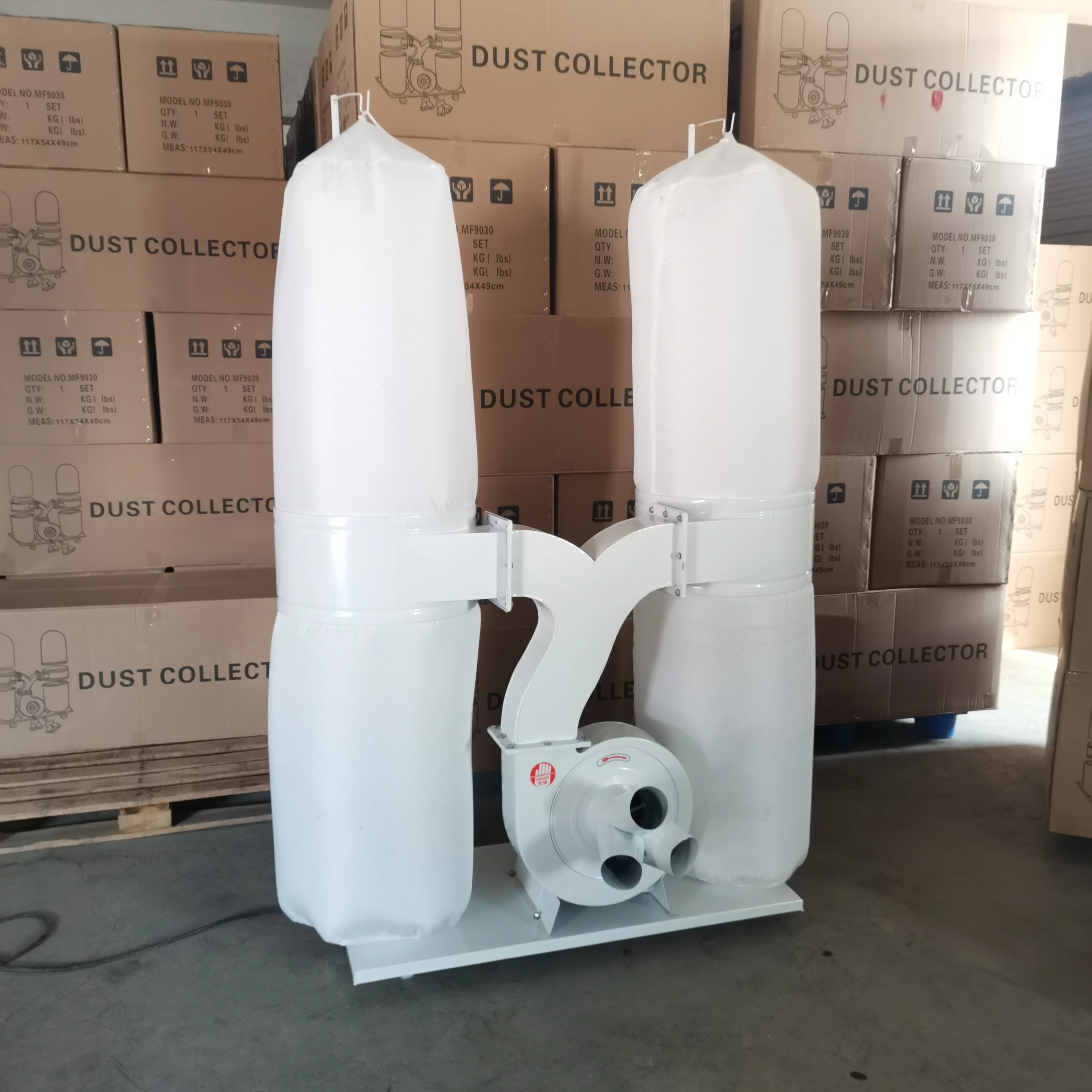 Two Bags industrial bag filter Dust Collector For Woodworking Workshop