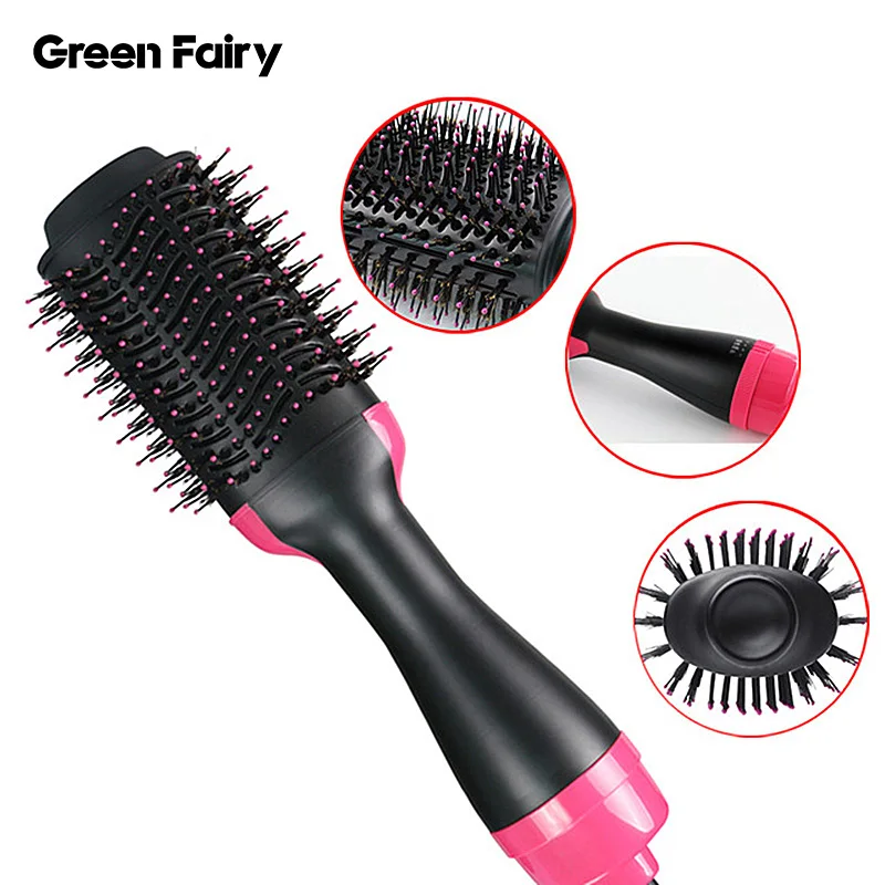 2 in 1 One Step Hair Dryer Fast Hair Straightener Brush Hot Air Brush