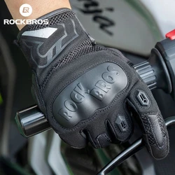 Custom Logo Unisex Motocross Gloves Racing Cycling Glove Full Finger Mens Leather Motorcycle Gloves