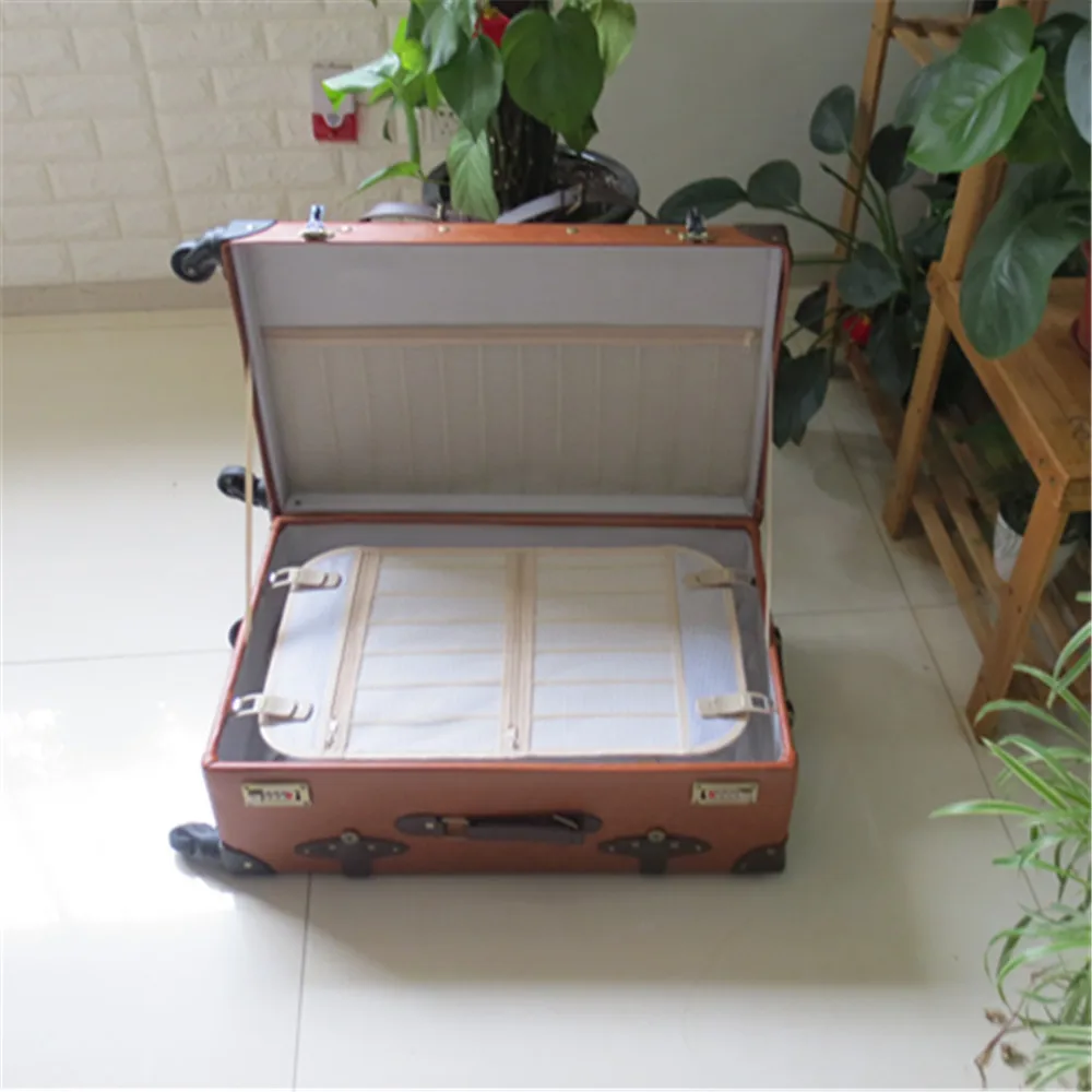 Japanese Suitcase brands Colorful trunk leather carry-on suitcase